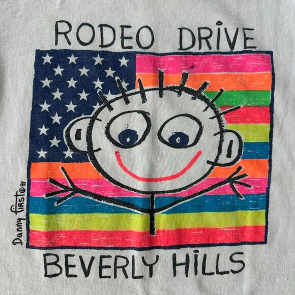 Vtg Rodeo Drive Danny First 1991 Boys 7/8 Graphic Shirt Beverly Hills Kids Top - Picture 6 of 6